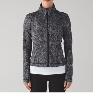 Lululemon Lightly Jacket Luon Suited Jacquard Black White